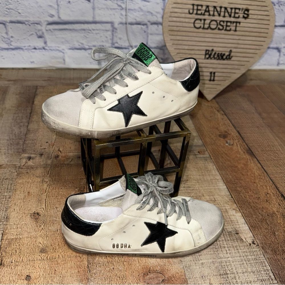 Golden goose “make it happen” sneakers green tongue - Picture 2 of 15